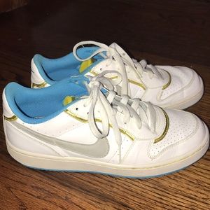 NIKE Gold+Blue Air Force 1’s